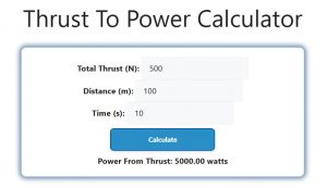 Thrust To Power Calculator