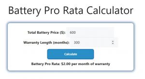 Battery Pro Rata Calculator