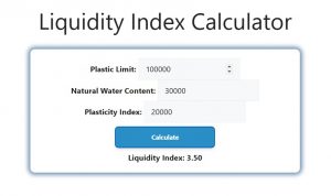 Liquidity Index Calculator