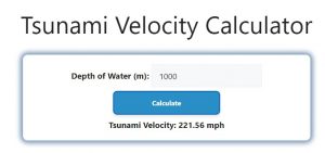 Tsunami Velocity Calculator