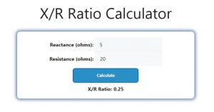 X/R Ratio Calculator