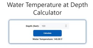 Water Temperature at Depth Calculator