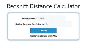 Redshift Distance Calculator