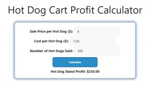 Hot Dog Cart Profit Calculator