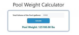 Pool Weight Calculator