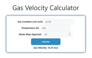 Gas Velocity Calculator