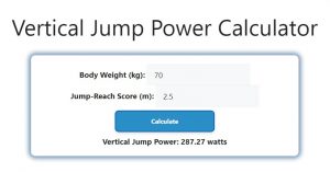 Vertical Jump Power Calculator