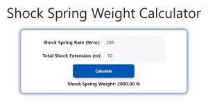 Shock Spring Weight Calculator