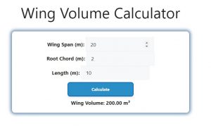 Wing Volume Calculator