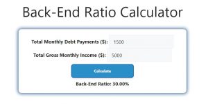 Back-End Ratio Calculator