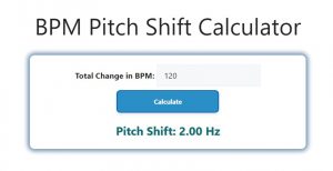 BPM Pitch Shift Calculator