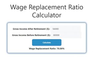 Wage Replacement Ratio Calculator