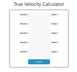 True Velocity Calculator