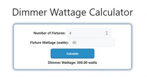 Dimmer Wattage Calculator