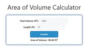 Area of Volume Calculator