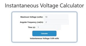 Instantaneous Voltage Calculator