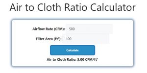 Air to Cloth Ratio Calculator