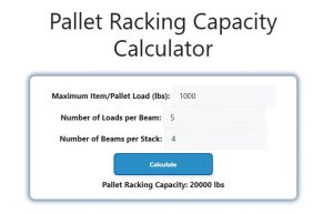 Pallet Racking Capacity Calculator