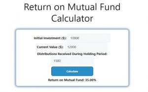 Return on Mutual Fund Calculator