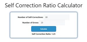 Self Correction Ratio Calculator