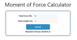 Moment of Force Calculator