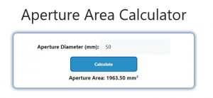 Aperture Area Calculator