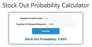 Stock Out Probability Calculator