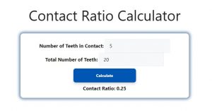 Contact Ratio Calculator