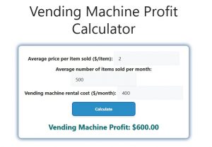 Vending Machine Profit Calculator