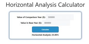 Horizontal Analysis Calculator