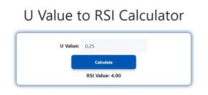 U Value to RSI Calculator