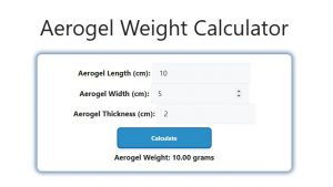 Aerogel Weight Calculator