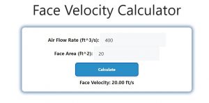 Face Velocity Calculator