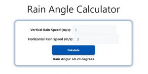 Rain Angle Calculator