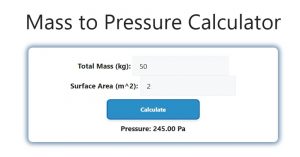 Mass to Pressure Calculator