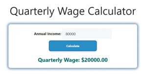 Quarterly Wage Calculator