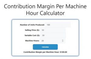 Contribution Margin Per Machine Hour Calculator