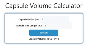 Capsule Volume Calculator