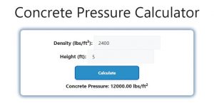 Concrete Pressure Calculator