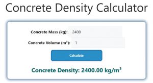 Concrete Density Calculator