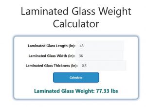 Laminated Glass Weight Calculator