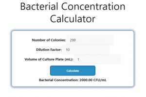 Bacterial Concentration Calculator