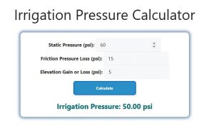 Irrigation Pressure Calculator