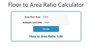 Floor to Area Ratio Calculator