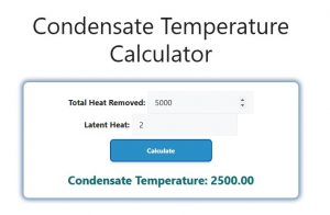 Condensate Temperature Calculator