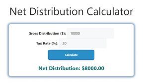 Net Distribution Calculator