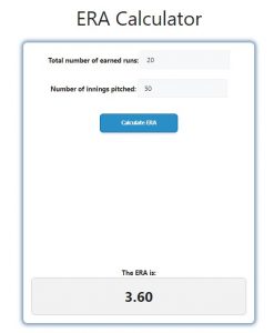 ERA Calculator